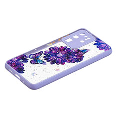 Custodia Silicone Gel Morbida Fantasia Modello Cover Y01X per Samsung Galaxy S20 Ultra Viola