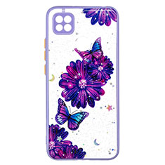 Custodia Silicone Gel Morbida Fantasia Modello Cover Y01X per Xiaomi Redmi 9 India Viola