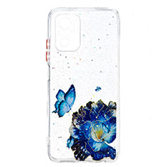 Custodia Silicone Gel Morbida Fantasia Modello Cover Y01X per Xiaomi Redmi Note 10 4G Blu