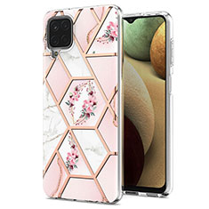 Custodia Silicone Gel Morbida Fantasia Modello Cover Y02B per Samsung Galaxy A12 5G Rosa