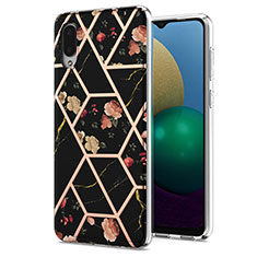 Custodia Silicone Gel Morbida Fantasia Modello Cover Y02B per Samsung Galaxy M02 Nero