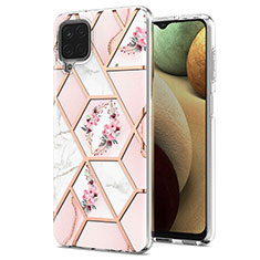 Custodia Silicone Gel Morbida Fantasia Modello Cover Y02B per Samsung Galaxy M12 Rosa