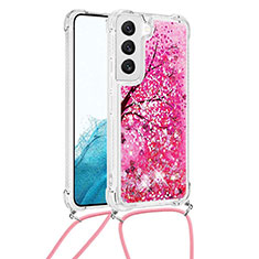 Custodia Silicone Gel Morbida Fantasia Modello Cover Y02B per Samsung Galaxy S23 5G Rosa Caldo