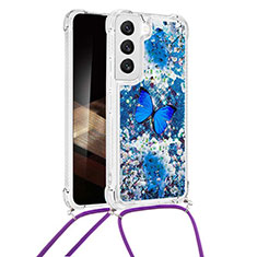 Custodia Silicone Gel Morbida Fantasia Modello Cover Y02B per Samsung Galaxy S24 5G Blu