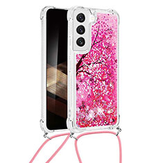 Custodia Silicone Gel Morbida Fantasia Modello Cover Y02B per Samsung Galaxy S24 5G Rosa Caldo