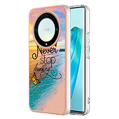Custodia Silicone Gel Morbida Fantasia Modello Cover Y03B per Huawei Honor Magic5 Lite 5G Multicolore