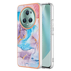 Custodia Silicone Gel Morbida Fantasia Modello Cover Y03B per Huawei Honor Magic5 Pro 5G Blu