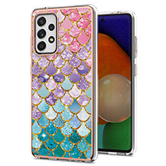 Custodia Silicone Gel Morbida Fantasia Modello Cover Y03B per Samsung Galaxy A52 4G Colorato