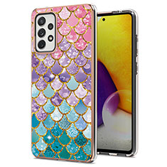 Custodia Silicone Gel Morbida Fantasia Modello Cover Y03B per Samsung Galaxy A72 5G Colorato