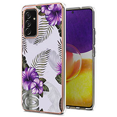 Custodia Silicone Gel Morbida Fantasia Modello Cover Y03B per Samsung Galaxy A82 5G Viola