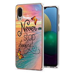 Custodia Silicone Gel Morbida Fantasia Modello Cover Y03B per Samsung Galaxy M02 Multicolore