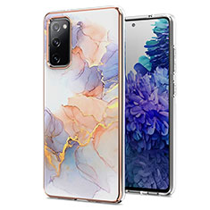 Custodia Silicone Gel Morbida Fantasia Modello Cover Y03B per Samsung Galaxy S20 FE (2022) 5G Lavanda