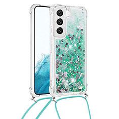 Custodia Silicone Gel Morbida Fantasia Modello Cover Y03B per Samsung Galaxy S22 Plus 5G Verde