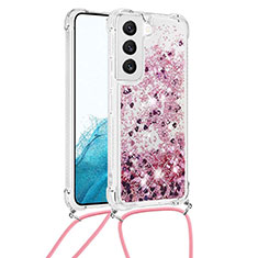 Custodia Silicone Gel Morbida Fantasia Modello Cover Y03B per Samsung Galaxy S23 5G Oro Rosa