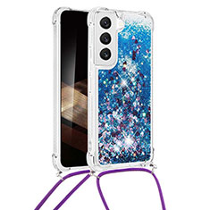 Custodia Silicone Gel Morbida Fantasia Modello Cover Y03B per Samsung Galaxy S24 5G Blu