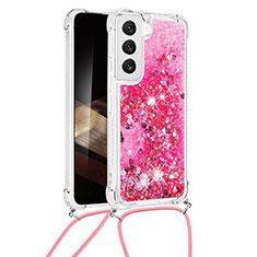 Custodia Silicone Gel Morbida Fantasia Modello Cover Y03B per Samsung Galaxy S24 5G Rosa Caldo