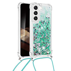 Custodia Silicone Gel Morbida Fantasia Modello Cover Y03B per Samsung Galaxy S24 5G Verde