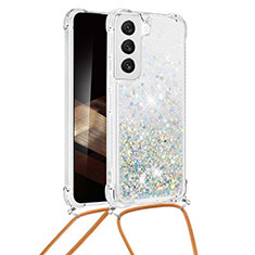 Custodia Silicone Gel Morbida Fantasia Modello Cover Y03B per Samsung Galaxy S24 Plus 5G Argento