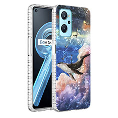 Custodia Silicone Gel Morbida Fantasia Modello Cover Y04B per Oppo A96 4G Multicolore