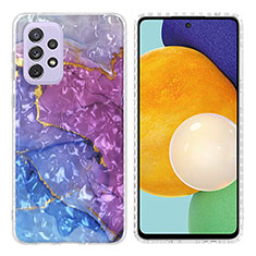 Custodia Silicone Gel Morbida Fantasia Modello Cover Y04B per Samsung Galaxy A33 5G Viola