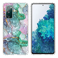 Custodia Silicone Gel Morbida Fantasia Modello Cover Y04B per Samsung Galaxy S20 FE (2022) 5G Verde
