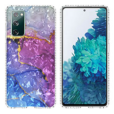 Custodia Silicone Gel Morbida Fantasia Modello Cover Y04B per Samsung Galaxy S20 FE (2022) 5G Viola