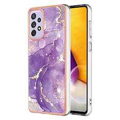 Custodia Silicone Gel Morbida Fantasia Modello Cover Y05B per Samsung Galaxy A23 5G Viola