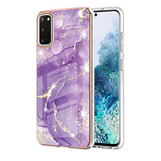 Custodia Silicone Gel Morbida Fantasia Modello Cover Y05B per Samsung Galaxy S20 5G Viola