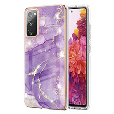 Custodia Silicone Gel Morbida Fantasia Modello Cover Y05B per Samsung Galaxy S20 FE 4G Viola