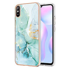 Custodia Silicone Gel Morbida Fantasia Modello Cover Y05B per Xiaomi Redmi 9AT Verde