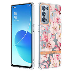 Custodia Silicone Gel Morbida Fantasia Modello Cover Y06B per Oppo Reno6 Pro+ Plus 5G Rosa