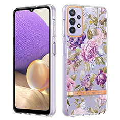 Custodia Silicone Gel Morbida Fantasia Modello Cover Y06B per Samsung Galaxy A23 5G Lavanda