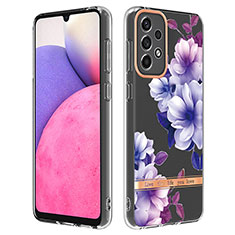 Custodia Silicone Gel Morbida Fantasia Modello Cover Y06B per Samsung Galaxy A33 5G Viola