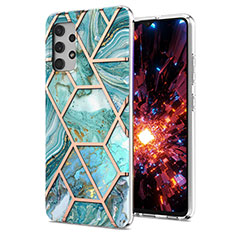 Custodia Silicone Gel Morbida Fantasia Modello Cover Y07B per Samsung Galaxy M32 5G Verde