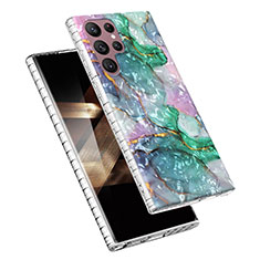 Custodia Silicone Gel Morbida Fantasia Modello Cover Y07B per Samsung Galaxy S24 Ultra 5G Multicolore