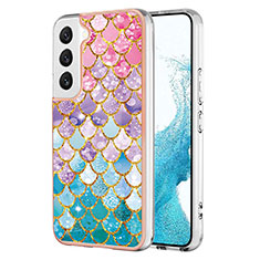Custodia Silicone Gel Morbida Fantasia Modello Cover Y10B per Samsung Galaxy S21 FE 5G Multicolore