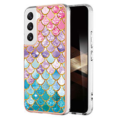 Custodia Silicone Gel Morbida Fantasia Modello Cover Y10B per Samsung Galaxy S24 5G Multicolore
