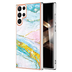 Custodia Silicone Gel Morbida Fantasia Modello Cover Y11B per Samsung Galaxy S24 Ultra 5G Multicolore
