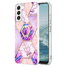 Custodia Silicone Gel Morbida Fantasia Modello Cover Y13B per Samsung Galaxy S23 Plus 5G Lavanda