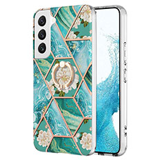 Custodia Silicone Gel Morbida Fantasia Modello Cover Y14B per Samsung Galaxy S21 Plus 5G Verde