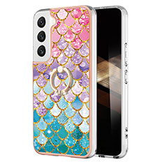 Custodia Silicone Gel Morbida Fantasia Modello Cover Y15B per Samsung Galaxy S24 5G Multicolore