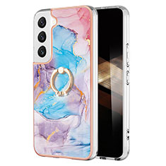 Custodia Silicone Gel Morbida Fantasia Modello Cover Y15B per Samsung Galaxy S24 Plus 5G Blu