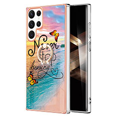 Custodia Silicone Gel Morbida Fantasia Modello Cover Y15B per Samsung Galaxy S24 Ultra 5G Colorato