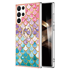 Custodia Silicone Gel Morbida Fantasia Modello Cover Y15B per Samsung Galaxy S24 Ultra 5G Multicolore