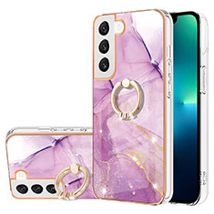 Custodia Silicone Gel Morbida Fantasia Modello Cover Y16B per Samsung Galaxy S21 Plus 5G Lavanda