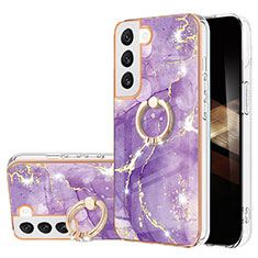 Custodia Silicone Gel Morbida Fantasia Modello Cover Y16B per Samsung Galaxy S24 5G Viola