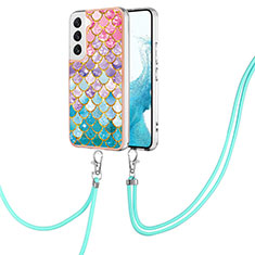 Custodia Silicone Gel Morbida Fantasia Modello Cover Y20B per Samsung Galaxy S21 Plus 5G Multicolore