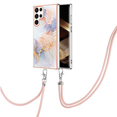 Custodia Silicone Gel Morbida Fantasia Modello Cover Y20B per Samsung Galaxy S24 Ultra 5G Rosa