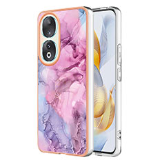 Custodia Silicone Gel Morbida Fantasia Modello Cover YB1 per Huawei Honor 90 5G Rosa