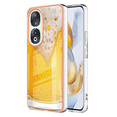 Custodia Silicone Gel Morbida Fantasia Modello Cover YB2 per Huawei Honor 90 5G Giallo